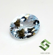 1,12 CTS Certifié Naturel Aigue-Marine Taille Ovale 8x6 Mm Gemme Loose Lustre