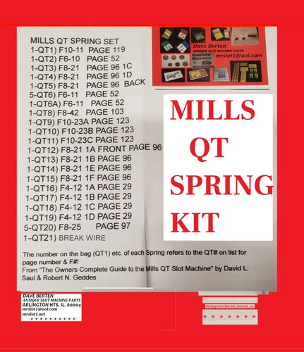 Mills replacement spring - qt,