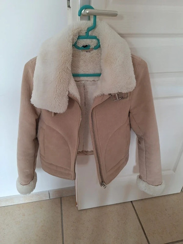 Blouson manteau court fourré - blouson,