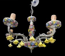 Lustre vintage porcelaine - lustre,