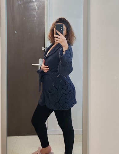 Gilet long kimono - gilet, laine