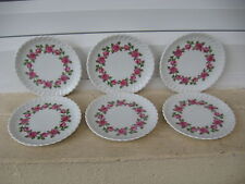 6 DESSOUS DE VERRE PORCELAINE BAVARIA COURONNE DE ROSES