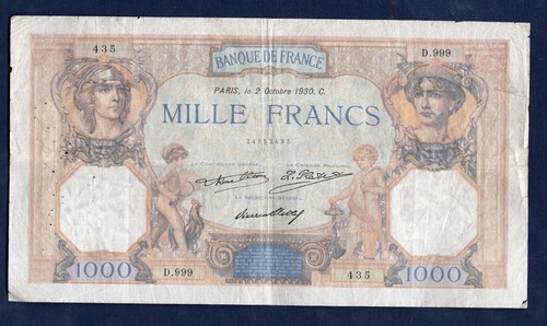 1000 francs cérès - francs, mercure