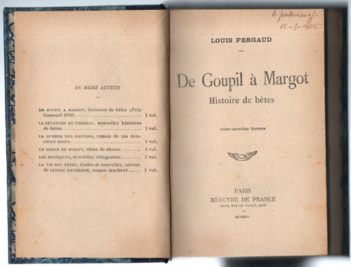 Louis pergaud 1925 - -, goupil