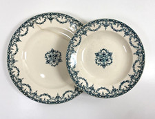 Lot Assiette et Plat, Terre de fer, Excelsior, E. Bourgeois, Fin XIXème
