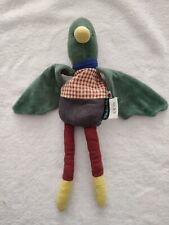 Doudou hochet Pomme des bois canard vert jaune Moulin Roty tbe