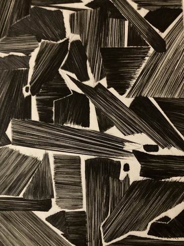 Tres belle gravure abstraite - tres,