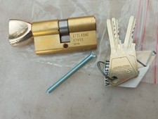NEUF CYLINDRE DE SECURITE DE SERRURE DE PORTE  VERROU A BOUTON VACHETTE 60 MM