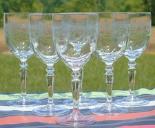 Service de 6 verres à vin blanc en cristal d'Arques modèle Dampierre
