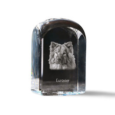 Eurasier cristal cachet avec un chien Art-Dog