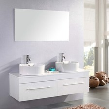 Meuble salle bain blanc - de,