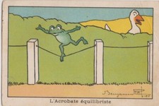 IMAGE ANCIENNE CHROMO  Benjamin Rabier . Acrobate Equilibriste   1920 / 1940