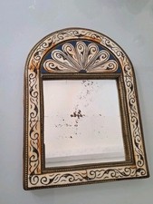 Miroir Ancien Marocain ,miroir Sculpté Décoratif Mural