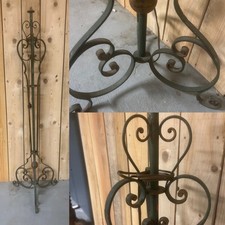 Lampadaire Pied de Lampe Art Deco Design Moderniste Ancien Fer Forgé Vintage