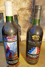 lot 2 bouteille vin sérigraphié l'armada de la liberté rouen 1994 débarquement
