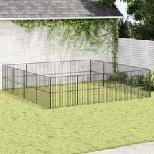 Parc pour Chien Cage Enclos Chiot Animaux de Compagnie Acier Galvanisé vidaXL