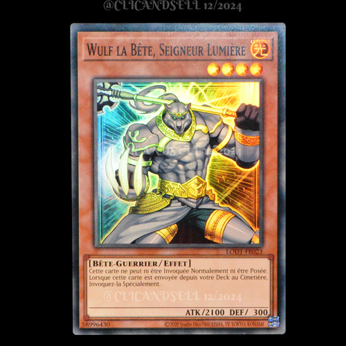 Carte wulf la bête - carte, yu-gi-oh!
