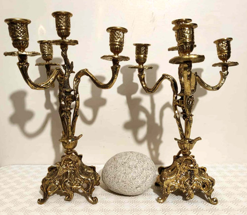 Paire chandeliers ancien - de,