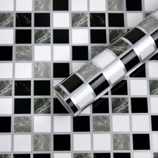 Mosaïque Adhésive Carrelage de Marbre Imperméables pour Salle de Bains et Cui...