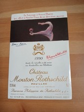 Etiquette Mouton Rothschild 1990 -6 Litres-