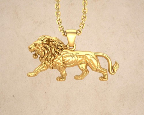 Collier pendentif lion - , en