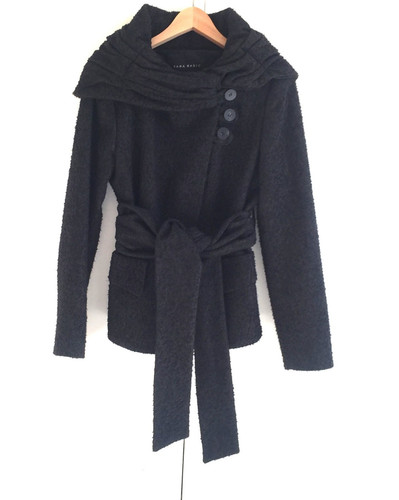 Veste manteau court laine - court, 20%