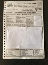 Fiche Technique 1975 RENAULT