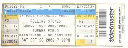 Billet concert ticket stub - , the