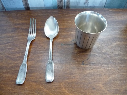 Timbale metal argente bapteme - timbale,