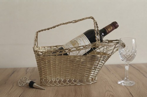 Corbeille vin vintage en - corbeille, à