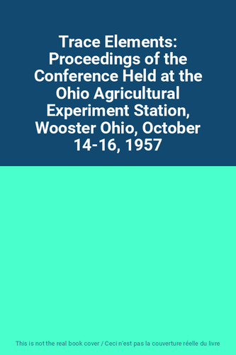 Trace elements proceedings - trace, of