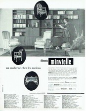 publicité Advertising 0821 1959  meubles éléments Minvielle