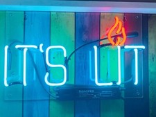 It's Lit Fire Acrylic Neon