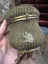 Boite Métal Ajouré & Doré Vers 1900 Metal Box