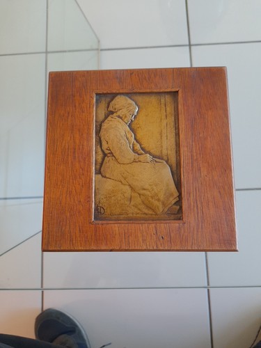 Boite bois avec décoration - en,