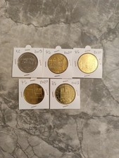 jetons touristiques MDP Dept 75 Divers 2019/2020/2023 Lot De 5