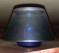 photophore verre bleu environ 10 cm en 2 parties