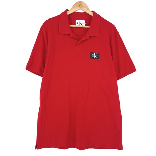 Polo calvin klein jeans rouge - polo,