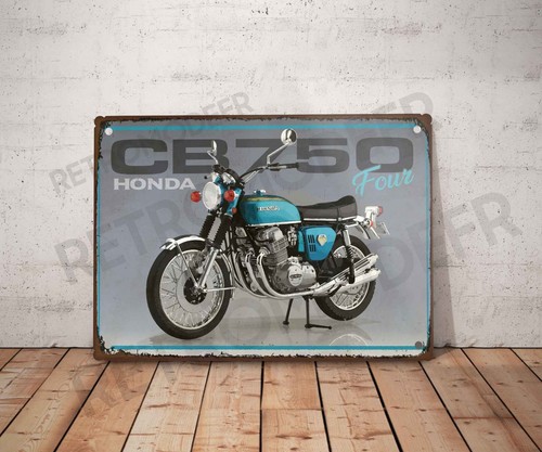 Plaque métal vintage honda - métal,