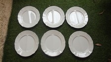 6 ANCIENNES ASSIETTES OVALE  ASPERGES PORCELAINES PILLIVUYT ART DE LA TABLE
