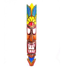 Grand Masque mural Tiki 100cm décoration artisanal