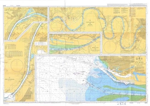Carte marine ancienne - marine,