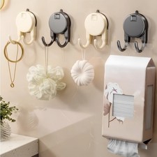 Lot de 4 crochets de serviette ventouse pour salle de bain cuisine porte vitrée