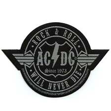 Acdc Rock N Rouleau Die Patch Volonté Jamais Musique Tissé à Repasser