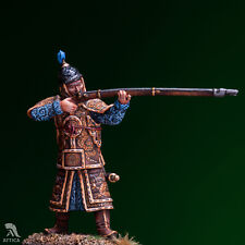 Guerrier chinois avec un mousquet 54 mm jouet en étain peint soldat prévente ...