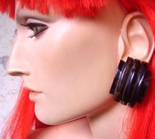 2324 / BOUCLES D'OREILLE CLIPS CORNE DE BOEUF