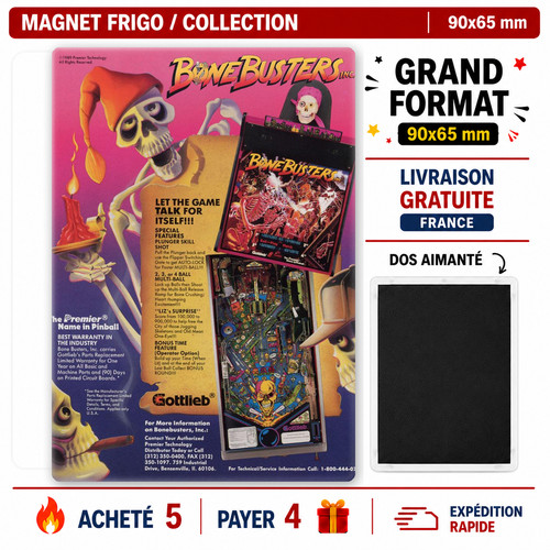 Magnet flyer pinball bone - magnet,