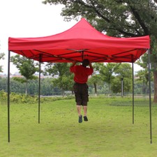 Barnum/Tente Tonnelle rouge 3x3m pliant imperméable Vendeur PRO