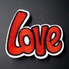 Patch Écusson Love Lettres Mot Expression Réf 1b - Thermocollant