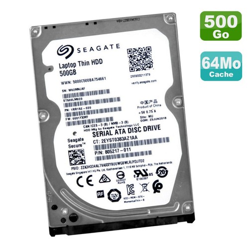 Disque dur 500go sata - sata, 2.5"
